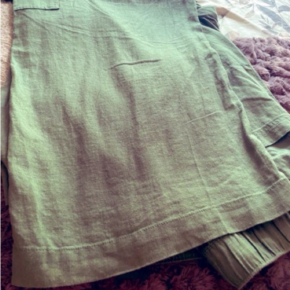 Gap Green Linen Cargo Pants